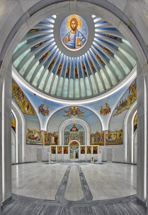 St. Nicholas Greek Orthodox Church and National Shrine Finally Opens, and the Design Doesn’t Disappoint | Architectural Digest Dome Building, St Nicholas Church, Byzantine Architecture, Greek Orthodox Church, Santiago Calatrava, Hagia Sophia, Church Architecture, Orthodox Church, Saint Nicholas