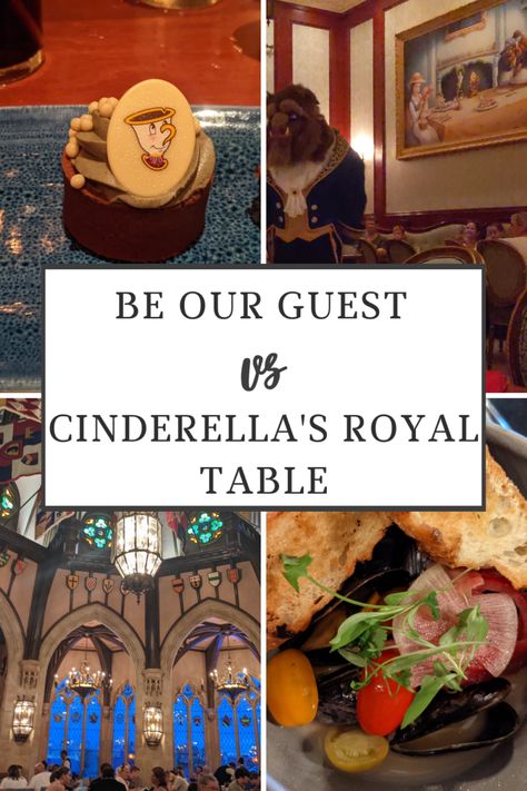 Disney World Be Our Guest Cinderellas Royal Table Comparison Disney Be Our Guest Restaurant, Cinderella's Castle Disney World, Cinderella’s Royal Table, Be Our Guest Disney, Disney World Dining, Cinderella Royal Table, Be Our Guest Restaurant, Disney World With Toddlers, Disney World For Adults