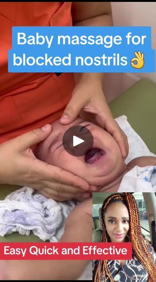 Baby Nasal Congestion, Clogged Nose, Blocked Nose, Nasal Congestion, Baby Massage, Health Hacks, Runny Nose, Baby Blocks, Facial Massage