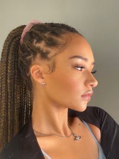 Boxbraids Hairstyle, Girls Braids, Side Profile, Box Braids Hairstyles, American Beauty, Black Girls Hairstyles, Aesthetic Hair, Protective Hairstyles, Braid Styles