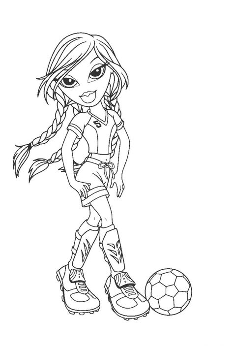 Bratz Doll Coloring, Aesthetic Colouring Pages Printable, Doll Coloring Pages, Pencil Drawings For Beginners, Doll Drawing, Barbie Coloring, Surreal Artwork, Cool Pencil Drawings, Football Ball