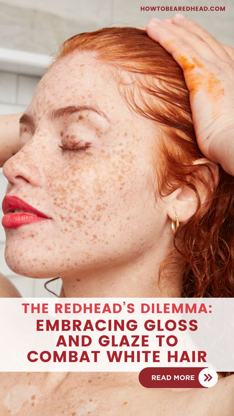 A common suggestion for combating fading hair is to use a gloss or a glaze, but some redheads are skeptical. Many of these products state that they won’t cover white hair. We found a Reddit thread where redheads weighed in with their experiences. Red Hair Turning White, Red Hair Gloss, Ginger And White Hair, Red Hair Fade, Cover White Hair, Hair Turning White, Hair Glaze, Vibrant Red Hair, Redhead Makeup