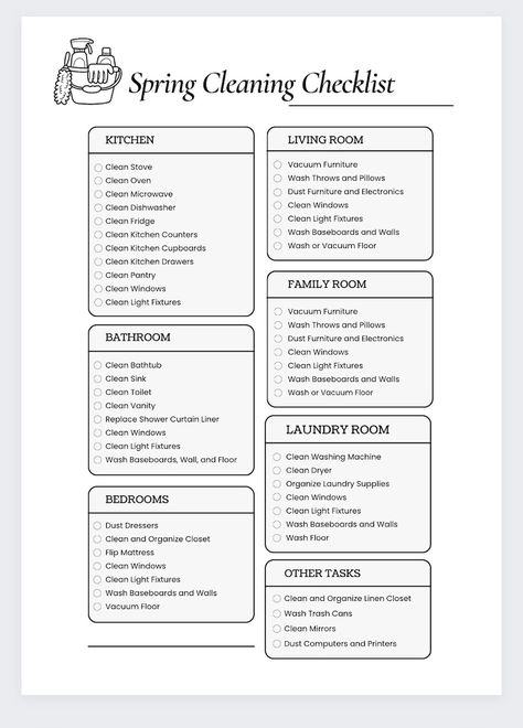 Cleaning Checklistcleaning Listcleaning Plannerspring - Etsy House Keeper Checklist, Cleaning List For Housekeeper, Housekeeper Checklist Professional, House Deep Cleaning List, Cleaning Checklist For Housekeeper, House Cleaning Price List, Yearly Home Maintenance Checklist, Professional House Cleaning Checklist, Realistic Cleaning Schedule