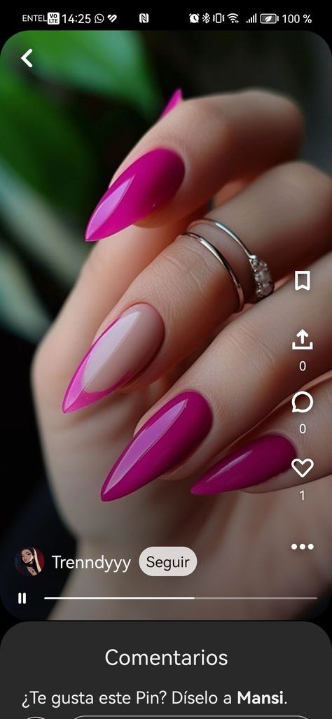 Fuschia Nails Design, Fuschia Nails, Cream Nails, Skin Nails, Hair Skin Nails, Nails Design, Hair Skin, Stylish Nails, Nail Designs