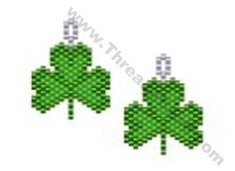 Holiday Jewelry Ideas, Shamrock Earrings, Holiday Beading, Beading Patterns Free, Brick Stitch Earrings, Seed Bead Patterns, Beaded Earrings Patterns, Beadwork Patterns, Beaded Crafts