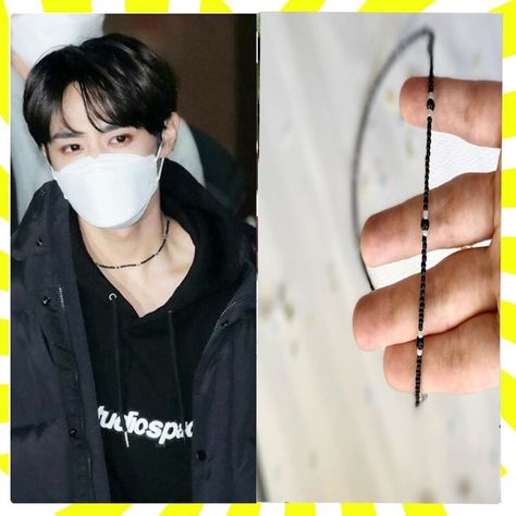 beaded choker the boyz Sunwoo inspired necklace | Kim Sun Woo inspired | korean style | kpop jewelry | black and white choker Kpop Jewelry, Jewelry Kpop, The Boyz Sunwoo, Pop Jewelry, Black And White Necklaces, Diy Friendship Bracelets Tutorial, White Choker, Diy Crafts For Teens, Minimalist Accessories