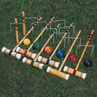 In the '70s, we used to play croquet at family get-togethers. Croquet Party, Adult Tree House, Orange Juice Cake, Bounce House Rentals, Childhood Games, Tea Party Bridal Shower, Yard Games, Backyard Games, Summer Games