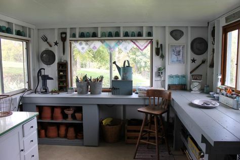 She Shed Decorating Ideas | HGTV Shed Ideas Interior, She Shed Decorating Ideas, She Shed Plans, She Shed Interior, Garden Shed Interiors, Garden Shed Ideas, Shed Interior, Craft Shed, Shed Ideas