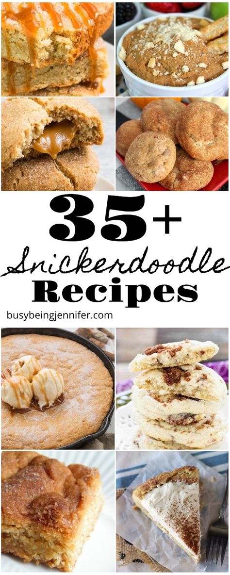 I absolutely adore snickerdoodle cookies. They’re one of the very best treats. But when you make snickerdoodle recipes that aren’t just a cookie?! Well, that, my friend, is magic. I found some of the best snickerdoodle recipes that aren’t all cookies so I could share my recent passion for the cinnamon-sugar mixture that is the snickerdoodle signature flavor.  #snickerdoodle #Christmasrecipes Best Ever Snickerdoodle Cookies, Snickerdoodle Cookie Mix Recipes, Snicker Doodles Recipe, Snickerdoodle Pizza Cookie, Snickerdoodle Dessert Recipes, Fancy Snickerdoodle Cookies, Carmel Snickerdoodles, Unique Snickerdoodle Cookies, Betty Crocker Snickerdoodle Cookie Mix Recipes