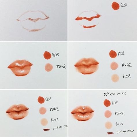 Instagram Lips Tutorial, Prismacolor Art, Lip Tutorial, Copic Art, Nose Drawing, Fashion Silhouette, Copic Markers, Coloring Pictures, Copic