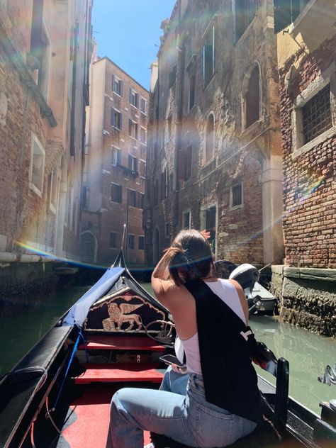 Gondola in Venice Gondola Venice, Summer Abroad, Venice Photos, Europe Travel Outfits, Italian Aesthetic, Adventure Aesthetic, Europe Photos, Italy Aesthetic, Visit Europe