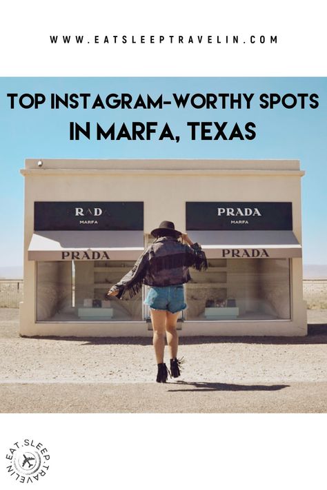 Looking for the most Instagrammable spots in Marfa? Check out my blog post for tips on visiting Prada Marfa, Tiny Target and more! Texas travel. Unique Things to do in Texas Texas roadtrips Prada Marfa Photoshoot, Marfa Prada, Things To Do In Texas, Texas Getaways, Marfa Texas, Texas Roadtrip, Prada Marfa, The Bucket List, Pic Poses