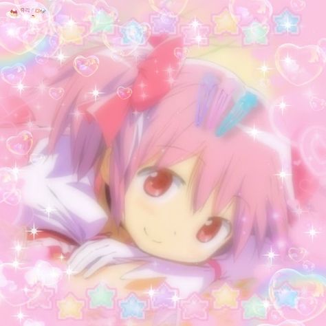 🍰♡follow for a treat♡🍰 Cutecore Pfp Madoka Magica, Madoka Magica Cute Core, Madoka Pfp Cutecore, Cutecore Madoka, Kawaiicore Pfp, Magical Bunny, Cutecore Pfps, Pink Calendar, Mahō Shōjo Madoka Magica