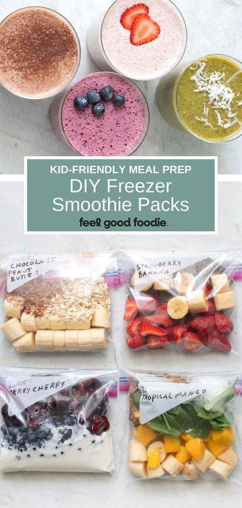 Breakfast Smoothie Prep For The Week, Diy Smoothie Packs, Smoothie Frozen Packs, Smoothie Bags Freezer Recipes, Freezer Bag Smoothie Prep, Freezer Smoothie Recipes, Smoothie Freezer Prep, Prep Smoothies For The Week, Pre Made Smoothie Packs