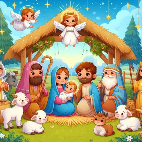 Christmas Pictures To Draw, Nativity Scene Pictures, Nativity Clipart, Jesus Cartoon, Bible Drawing, Christmas Teaching, Bible Verse Pictures, Sublimation Ideas Projects Inspiration, Bible Crafts For Kids