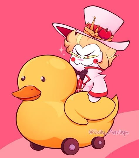 Lucifer Hazbin Hotel Duck, Hazbin Hotel Tumblr, Hazbin Hotel Wallpapers, Lucifer Duck, Rubber Duck Drawing, Lucifer Gif, Duck Wallpaper, Karakter Disney, Chinese Cartoon