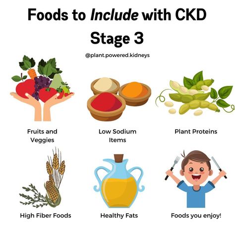 With a diagnosis of CKD stage 3, you may be left feeling like there are a lot of restrictions. ⁠ ⁠ Don’t fret, there is a lot you can eat during this stage!⁠ ⁠ Foods to include are: ⁠ ⁠ 🥬 fruits and vegetables ⁠ ⁠ 🧂 low sodium items like herbs and spices⁠ ⁠ 🥜 safe amounts of plant based protein sources⁠ ⁠ 🥖 high fiber foods like whole grains ⁠ ⁠ 🥜 healthy fats like nuts and seeds⁠ ⁠ .... and of course, foods that you enjoy! �⁠ ⁠ My latest blog post has your full list of foods to include with Ckd Diet Recipes, Ckd Diet, Kidney Healthy Foods, Ckd Recipes, Kidney Diet Recipes, Kidney Friendly Recipes Renal Diet, Healthy Kidney Diet, Healthy Fats Foods, Renal Diet Recipes