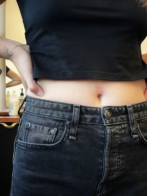 I Got a Belly-Button Piercing: See the In-Process Photos | POPSUGAR Beauty Belly Button Piercing Cute, Belly Button Piercings, Steve Madden Platform Sandals, Tread Lightly, Steve Madden Platform, Latest Jewellery Trends, Baby Soap, Piercing Aftercare, Low Waist Jeans