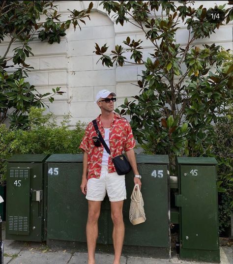 Guy Hawaiian Outfit, Hawaiian Aesthetic Outfit Men, Tank Top Beach Outfit Men, Hawaii Aesthetic Outfits Men, Male Beach Outfit Aesthetic, Men’s Hawaii Outfit, Hawaii Fits Men, Hawaii Outfits Ideas Men, Men Hawaii Outfits