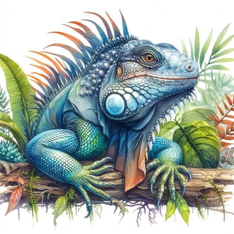 Iguana Illustration, Iguana Drawing, Iguana Tattoo, Stippling Drawing, Colorful Animal Paintings, Africa Art Design, Sea Pictures, Pix Art, Africa Art