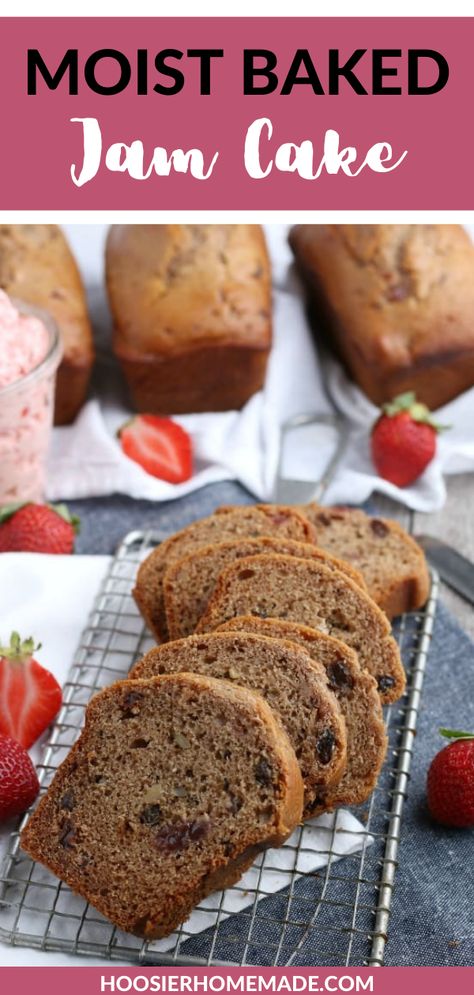 Bread Made With Jam, Jam Cake Recipe Homemade, Jam Bread Recipe, Jam Cake Recipe Easy, Jam Bread, Jam Cake, Jam Cake Recipe, Homemade Breakfast Recipes, Best Homemade Bread Recipe