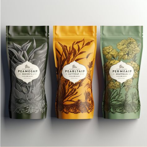 Herbal Beverage Sachet Packaging | Design Inspiration | Organic Natural Herbal Drink Branding | Organic Natural Herbal Drink | Brand Identity | Brand Identity Examples | Packaging Design Ideas | Herbal Drink Brand Template | Brand Identity for Beverage Sachet Brand | Herbal Drink Packaging | Packaging Design Inspiration | Brand Packaging | Product Packaging | Created by #MidjourneyAI, #Midjourney #aiart #art #ai #artificialintelligence #machinelearning #aiartcommunity #aipackagingdesi Tea Branding Packaging, Herbal Tea Packaging Design, Sachet Packaging Design, Herbal Packaging, Herbal Tea Packaging, Premium Tea Packaging, Organic Tea Packaging, Drink Packaging Design, Drink Branding