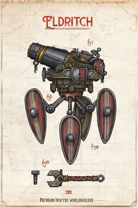 Artificer Cannon Dnd, Artificer Artillerist Eldritch Cannon, Eldritch Cannon Dnd, Dnd Artillerist Artificer, Artillerist Artificer Dnd, Artificer Dnd Art, Dnd Artificer Artillerist, Steel Defender Dnd, Artificer Inventions