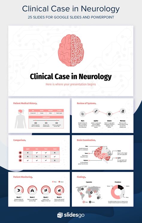 Presenting one of our latest themes for Google Slides and PPT, customize this simple and minimalistic medical presentation for neurology case reports now Scientific Poster Design, Medical Presentation, Medical Powerpoint, Case Study Template, Case Presentation, Powerpoint Slide Designs, Presentation Design Layout, Powerpoint Design Templates, Powerpoint Presentation Design