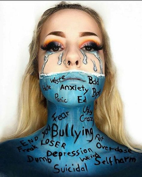 Mental Health Awareness Week, Face Art Makeup, Face Paint Makeup, Halloween Makeup Scary, Horror Makeup, Hot Makeup, Under The Surface, Fairy Makeup, Halloween Costumes Makeup