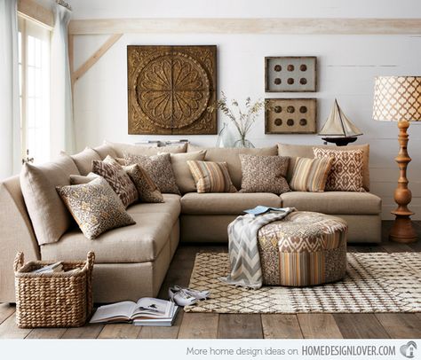 Sillón, sofá, colores tierra, diseño, natural Living Room Designs Country Living Room Furniture, Cottage Style Furniture, Natural Living Room, Cottage Living Rooms, Country Living Room, Design Del Prodotto, Cottage Living, A Living Room, Design Case