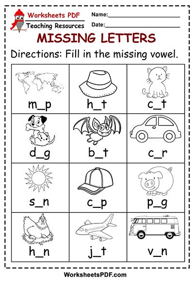 Fill in the missing vowel - Missing Letters 1 Missing Vowels Worksheet Free, Vowel Letters, Summer Review Packet, Cvc Words Worksheets, Missing Letters, Summer Review, Kindergarten Phonics Worksheets, Vowel Worksheets, Three Letter Words