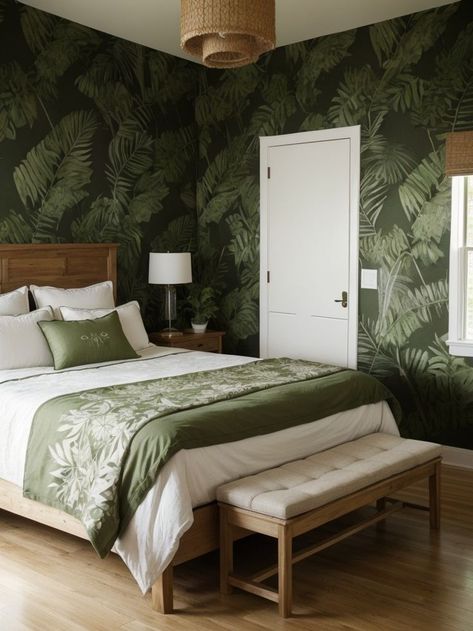 Green Nature Bedroom, Nature Bedroom Aesthetic, Earthy Wallpapers, Green Plant Wallpaper, Earthy Tones Aesthetic, Nature Bedroom, Natural Bedroom, Plant Wallpaper, Massage Room