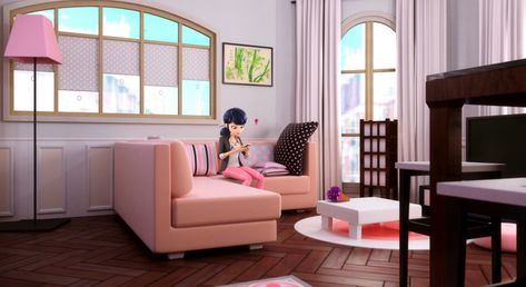 Marinette House, Miraculous Ladybug Funny, Miraculous Ladybug, Floor Chair, Room Inspiration, Mlb, Room Decor, Bedroom, Furniture