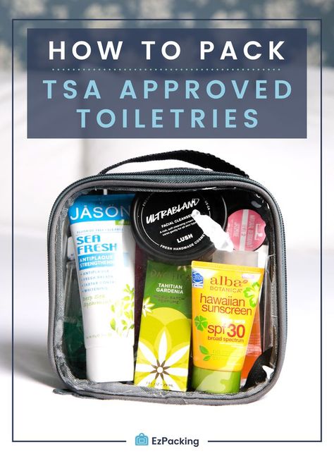 Carry On Toiletries, Packing Toiletries, Tsa Approved Toiletries, Clear Toiletry Bag, Air Travel Tips, Carry On Packing, Outfit Gym, Carry On Bag Essentials, Packing Hacks