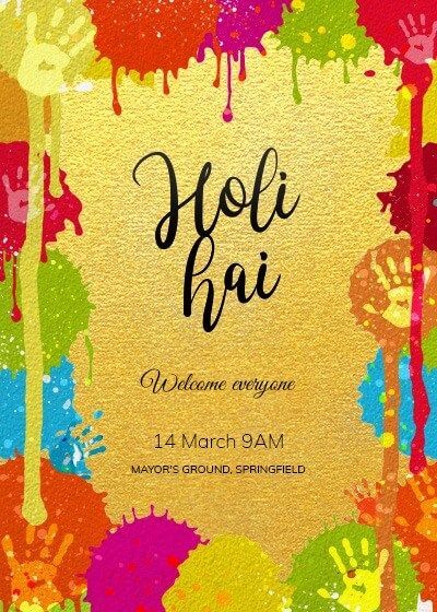 holi 2022 Holi Invitation Card Template, Holi Party Invitation, Holi Invitation Card, New Year Goals Template, Year Goals Template, Holi Invitation, Happy New Year 2023 Wishes, Holi 2024, Holi Theme