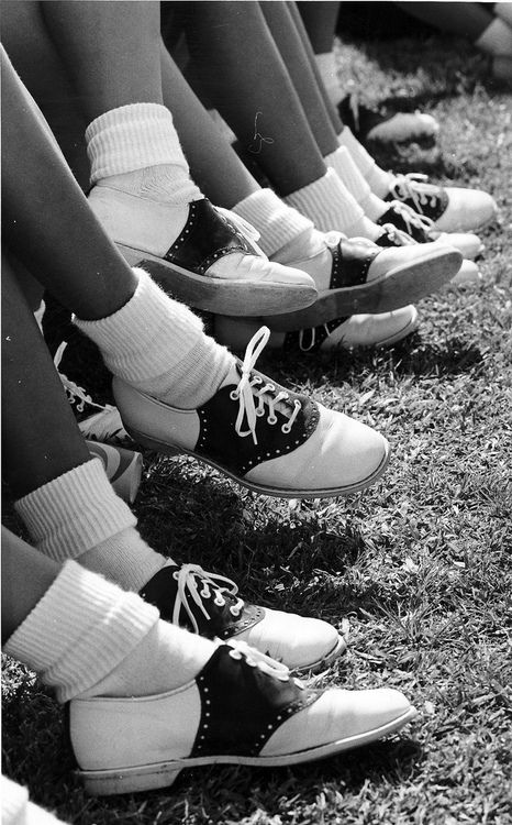 Popular During The 1940's And 1950's ~ The Saddle Oxford Was Fun To Wear And A Pain To Polish. Idda Van Munster, Saddle Oxfords, Teddy Boys, Breaking In, Saddle Shoes, Look Retro, Good Ole Days, Rockabilly Style, Retro Mode