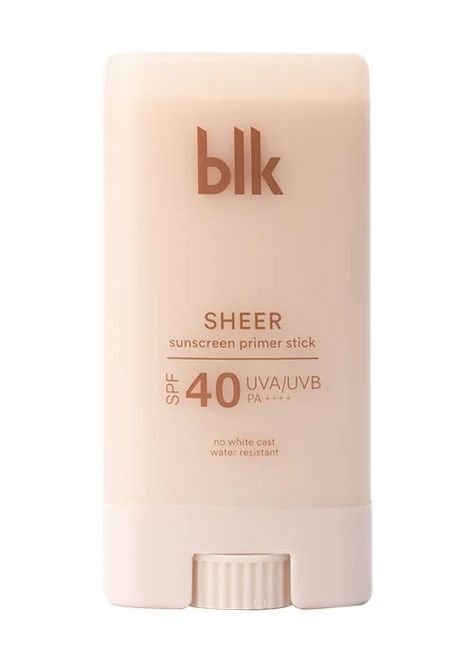 BLK Cosmetics Universal Sheer Sunscreen Primer Stick SPF 40 UVA | Local Makeup Brands in the Philippines | #Makeup #MakeupProducts #MakeupProductsPhilippines #MakeupAestheticProductsPhilippines #PhilippinesMakeupProducts #AffordableMakeupProductsPhilippines #MakeupProductsinPhilippines #CleanGirlMakeupProductsPhilippines Philippines Makeup, Vanlife Essentials, Sunscreen Primer, Primer Stick, Blk Cosmetics, Basic Skin Care Routine, Cosmetic Design, Minimize Pores, Improve Skin Texture