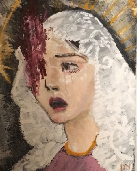 Virgin Mary Crying, Mary Crying, Crying Mary, Crying Blood, Virgin Mary Painting, Gouache Paint, Eye Cover, Wallpaper Pc, Virgin Mary