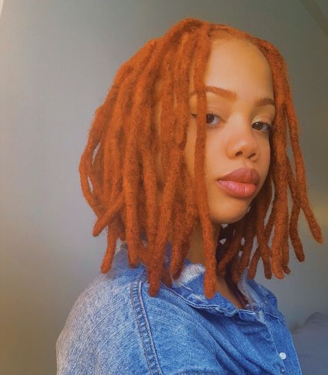 #bobhairstyles #locstyles #locs #redhair #largelocs Ginger Color Hair, Ginger Locs, Hair Dreads, Ginger Color, Tan Skin Blonde Hair, Beautiful Dreadlocks, Short Locs Hairstyles, Ginger Women, Dreadlock Styles