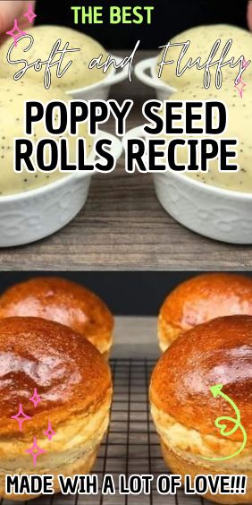 Soft and Fluffy Poppy Seed Rolls Poppy Seed Rolls Recipe, Poppy Seed Recipes Baking, Poppyseed Roll, Poppy Seed Rolls, Comfort Baking, Poppy Seed Filling, Brioche Rolls, Homemade Rolls, Biscuit Bread