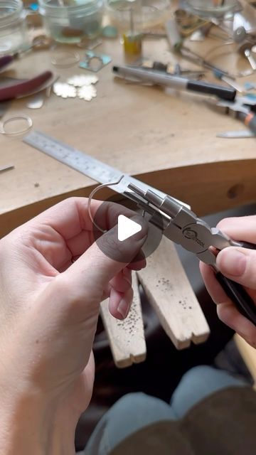 Kelly Twigg | Artisan Jewellery on Instagram: "How it’s made! ⚒️ One of my silver ring-keeper pendants… Jewellery that’s functional as well as pretty! This pendant doubles up as a fidget necklace, creating a lovely shiny piece of jewellery that you can fiddle with to keep your hands busy AND use to temporarily hold on to a ring or two. Perfect if you need them off your fingers but don’t want to put them in your pocket… This is a (very sped up) version of how I make them. The process is really every bit as simple as the design itself, but it still takes a while! 🙃 #artisanjewellery #handmadejewellery #howitsmade #jewellerymaker #simplysilver #jewellerydesigner #sterlingsilver #silverjewellery #metalsmith #processreel #silversmith #handmadeintheuk #modernjewellery #jewellerywithmeaning Beginner Metalsmithing Jewelry, Ring Keeper Necklace, Diy Silver Rings, Silversmithing Tutorials, Silversmith Rings, Fidget Necklace, Silversmithing Jewelry, Silversmith Jewellery, Metalsmithing Jewelry