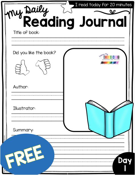 Journal For Kids, Learning At Home, Reading Logs, Kindergarten Lessons, First Grade Reading, Homeschool Kindergarten, Free Teacher, Phonics Reading, Reading Log