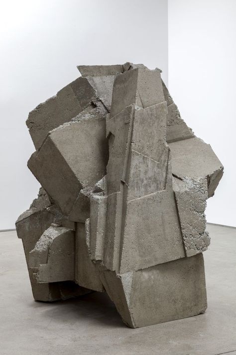 Gustavo Godoy; Brick, c2006.#concreteart #cocnrete Cubist Sculpture, Retail Store Interior Design, Geometric Sculpture, Concrete Sculpture, Trash Art, Concrete Art, Brutalist Architecture, Concrete Design, Contemporary Sculpture