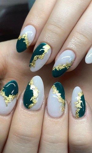 Gold Foil Nail Designs, Bright Colored Nails, Wicked Nails, Foil Nail Designs, Black Gold Nails, Gold Acrylic Nails, Foil Nail Art, Baby Blue Nails, Nail Polish Trends