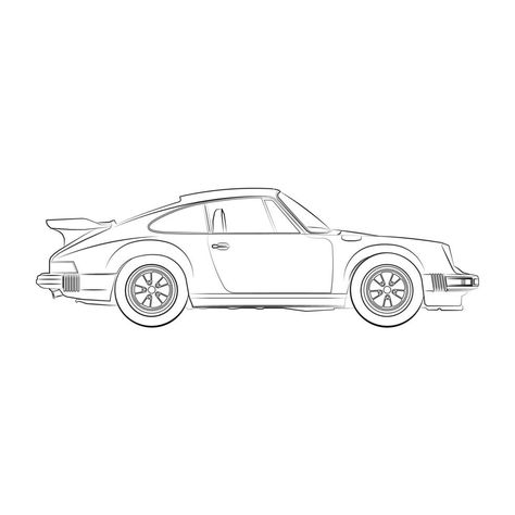 Porsche Outline, Porsche Illustration, Car Outline, Vector Doodle, Line Art Drawing, Tree Saw, Doodle Illustration, Cityscape Photos, Logo Banners