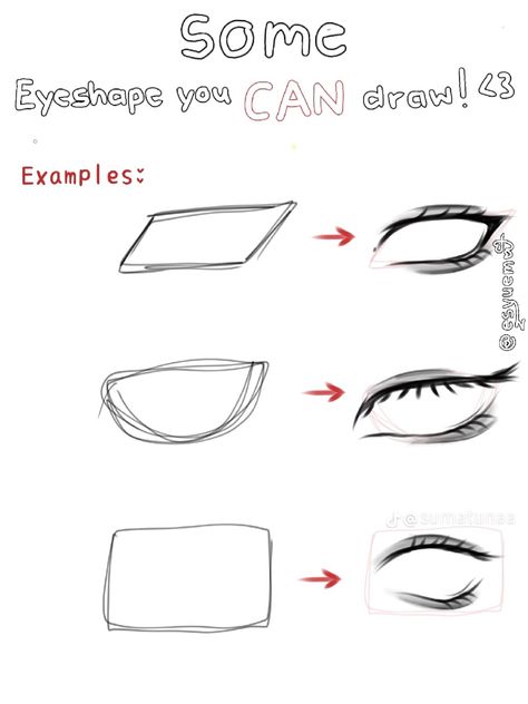 Female Eyebrows Drawing, How To Draw Eyes Lashes, How To Draw Identical Eyes, How To Draw Almond Eyes, Anime Eyes Shape, How To Draw Dimples On A Face, Eyes Drawing Shapes, How To Draw Pretty Eyes, Manhwa Eyes Drawing Tutorial