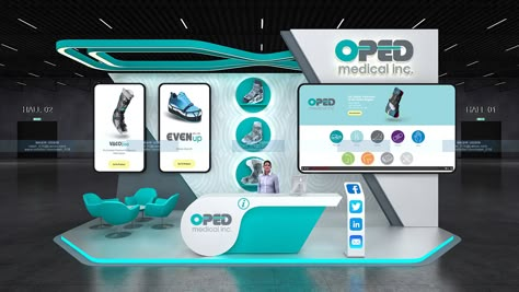 Oped Medical inc_virtual booth 2021 on Behance Booth Design Exhibition, Architecture Exhibition, Exhibition Stall, Exhibition Booth Design, Fashion Graphic Design, Exhibition Booth, Ux Web Design, Prop Design, Exhibition Stand