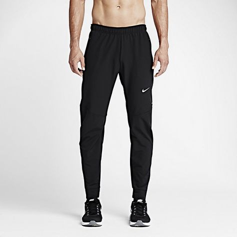 DEFY THE ELEMENTS The Nike Dri-FIT Speed Men's Running Pants feature sweat-wicking, weather-resistant fabric to help keep you dry and comfortable on your run. Benefits Dri-FIT fabric helps keep you dry and comfortable Weather-resistant fabric protects against wind and rain Articulated knees enhance your range of motion Cuffed ankles stay in place while you run Bonded zippers at lower leg for durability and water resistance Reflective details help you stay visible in low-light conditions Prod... Nike Running Pants, Mens Running Pants, Running Everyday, Pants Nike, Joggers Pants, Nike Workout, Running Pants, Nike Flex, Womens Workout Outfits