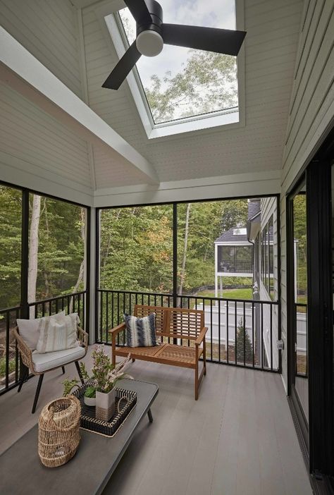 Screen Porch With Skylights, Screened In Porch With Glass Roof, Porch Skylights, Adding Skylights, Screened In Porch With Clear Roof, Screened In Porch Clear Roof, Retractable Screen Porch, Enclosed Deck, Enclosed Decks