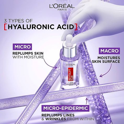 Loreal Revitalift, Wrinkle Serum, Hyaluronic Serum, Pipettes, Lip Serum, Moisturizing Serum, Hyaluronic Acid Serum, Hydrating Serum, L Oreal